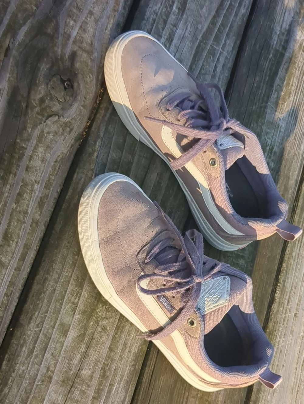 Vans Kyle Walker Pro Old Skool Sneakers in Dusty Lavender and White Men's 6.5